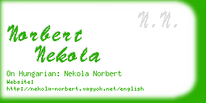 norbert nekola business card